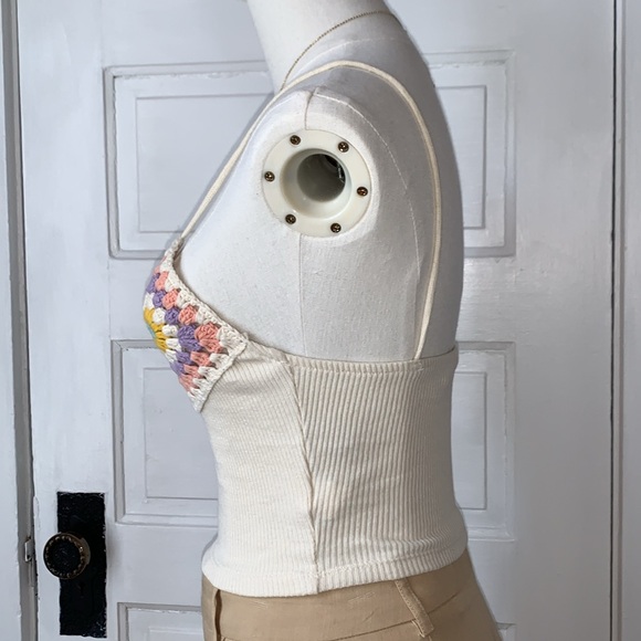 ZARA RIBBED CROCHET CROP TOP - Picture 3 of 8